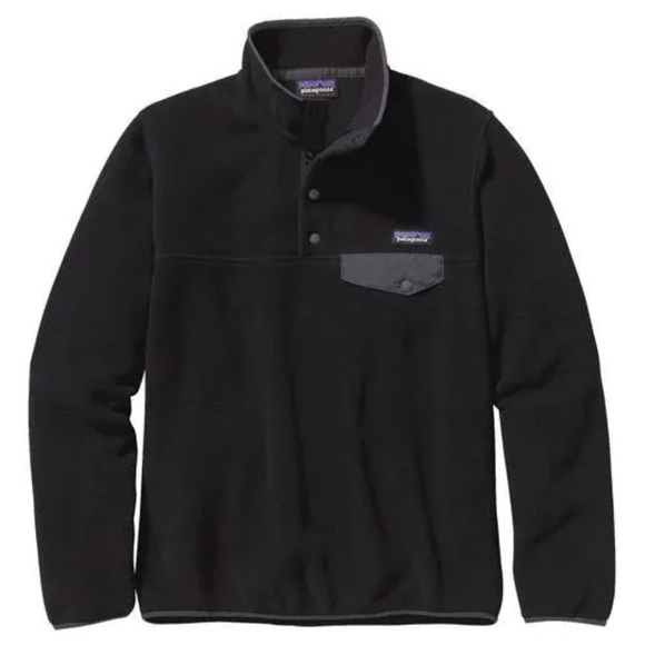 Patagonia Jackets & Blazers - Patagonia Lightweight Synchilla Snap-T Fleece Pullover in Black Women’s Size XS